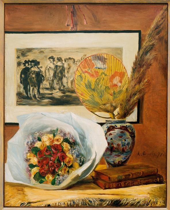 Nature morte au bouquet et à l’eventail from Pierre-Auguste Renoir