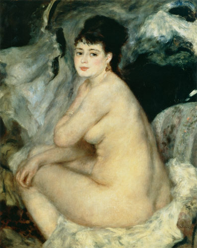 Nude, or Nude Seated on a Sofa from Pierre-Auguste Renoir