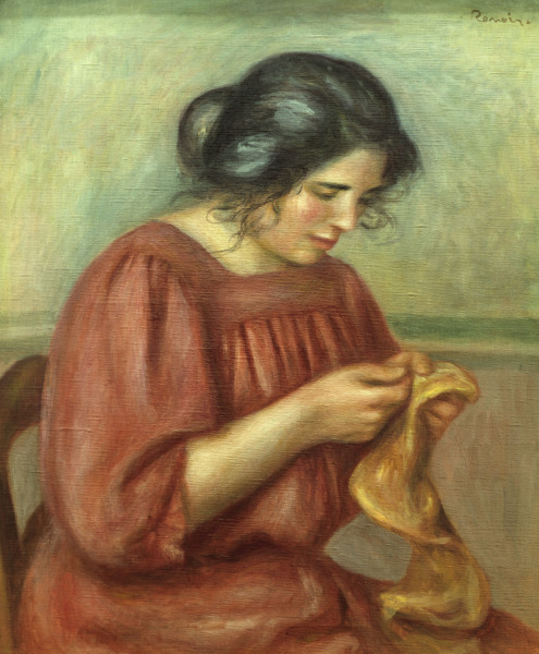 Renoir / Gabrielle sewing / 1908 from Pierre-Auguste Renoir