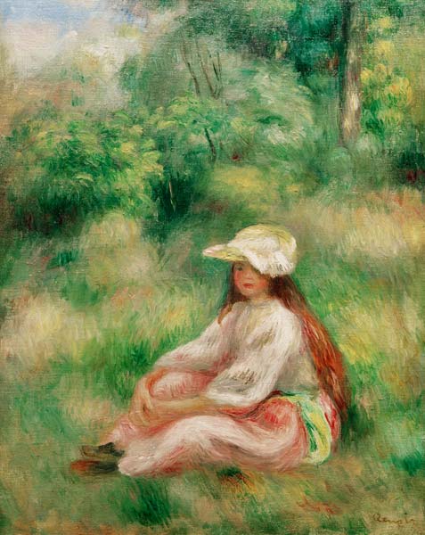 A.Renoir, Rosa gekleidetes Mädchen from Pierre-Auguste Renoir