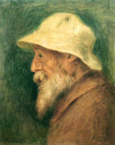 Self-portrait with a white hat from Pierre-Auguste Renoir