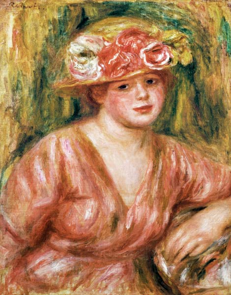 The Rose Hat or Portrait of Lady Hessling from Pierre-Auguste Renoir
