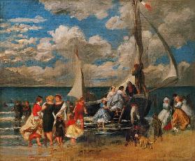 Renoir / Meeting around a boat / 1862