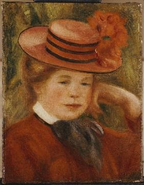 A Young Girl with a Red Hat