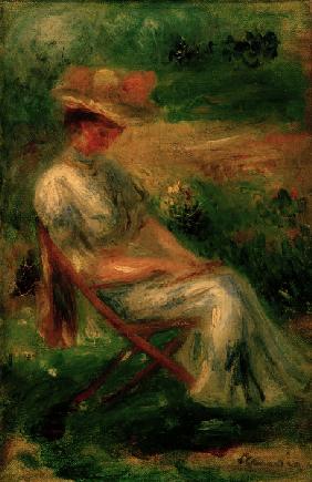 A.Renoir, Sitzende Frau im Garten