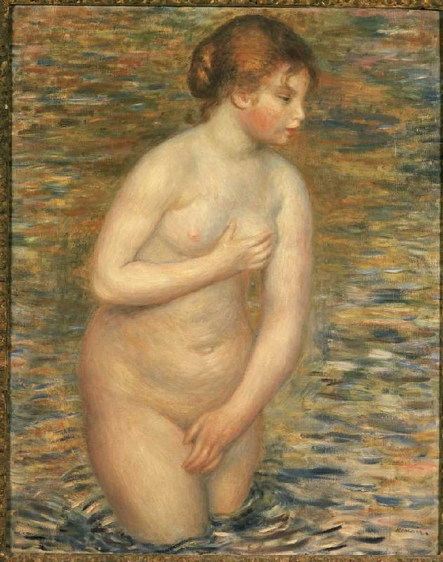 Female act in the water from Pierre-Auguste Renoir