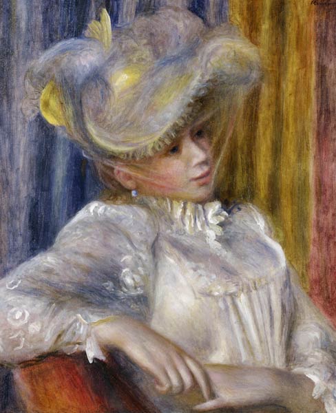 Woman with a Hat (Femme au chapeau) from Pierre-Auguste Renoir