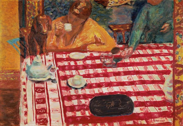 At the breakfast table. from Pierre Bonnard