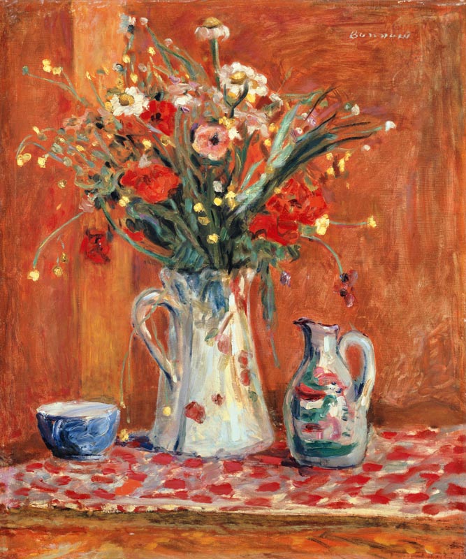 Blumenstrauß und Keramik-Gefäße (Fleurs avec poterie) from Pierre Bonnard