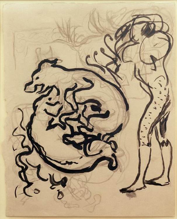 Chiens jouant et une figure from Pierre Bonnard