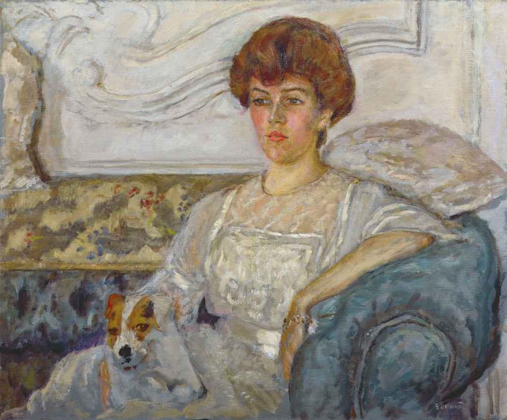 Woman on a blue sofa from Pierre Bonnard