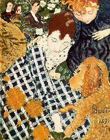 Mother with child and dog. from Pierre Bonnard