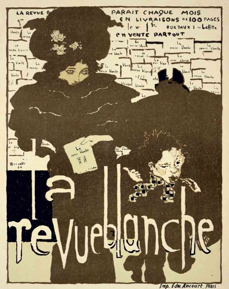 Reproduction of a poster advertising La Revue Blanche from Pierre Bonnard