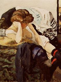 The red stocking ribbons from Pierre Bonnard