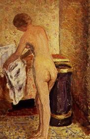 Stationary female act with towel. from Pierre Bonnard