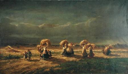 Gleaners at Chambaudoin from Pierre Edmond Alexandre Hedouin