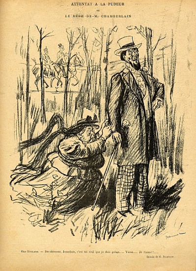 An Assault on Modesty or Mr. Chamberlain''s Dream, from ''Le Rire'', 28th May 1898 from Pierre Georges Jeanniot