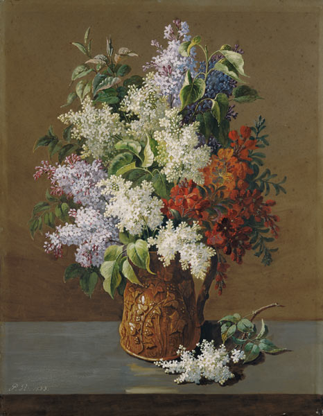 Vase of Lilacs from Pierre Joseph Redouté