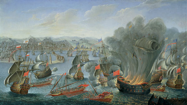 Naval Battle with the Spanish Fleet from Pierre Puget