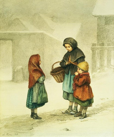 Conversation in the Snow from Pierre Edouard Frere