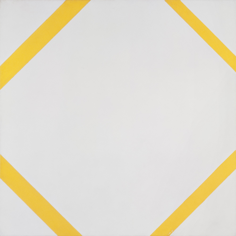 Lozenge Composition with Four Yellow Lines from Piet Mondrian