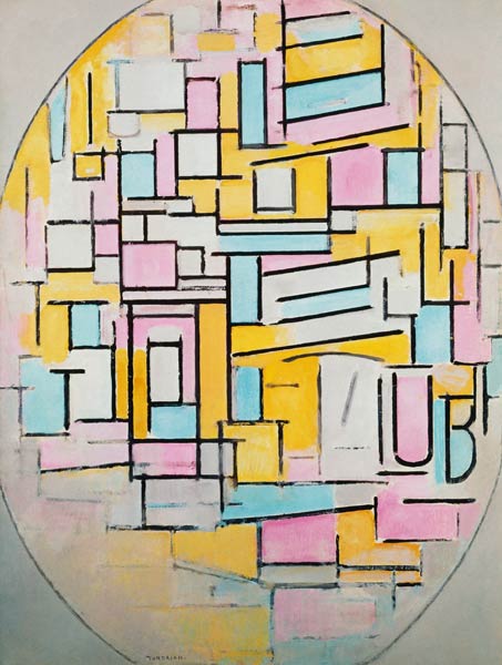 Composition in Oval with Colour Planes 2 from Piet Mondrian