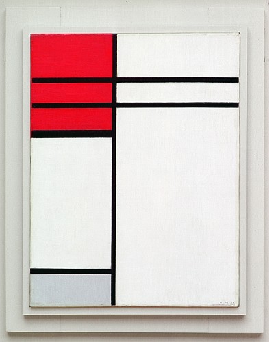Composition (A) in Red and White from Piet Mondrian