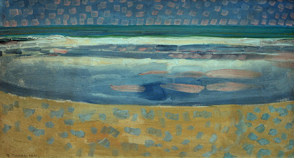Sea at sunset from Piet Mondrian