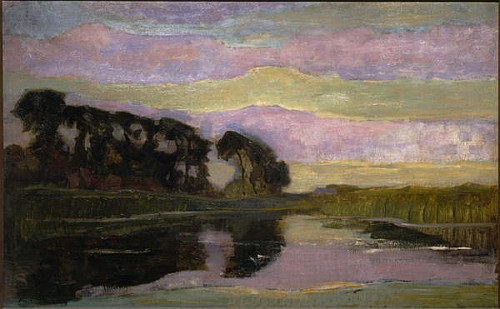 Riverscape with a Row of Trees at Left from Piet Mondrian