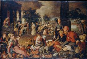 Market Scene with Christ and the Adulteress