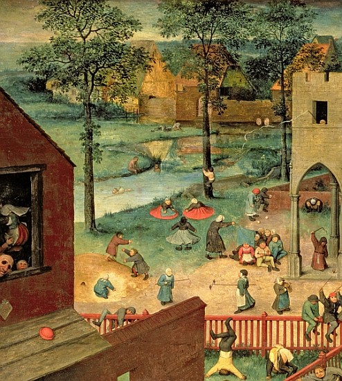 Children''s Games (Kinderspiele), 1560 (detail of 68945) from Pieter Brueghel the Elder