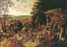 Christus trägt das Kreuz auf den Kalvarienberg from Pieter Brueghel the Younger