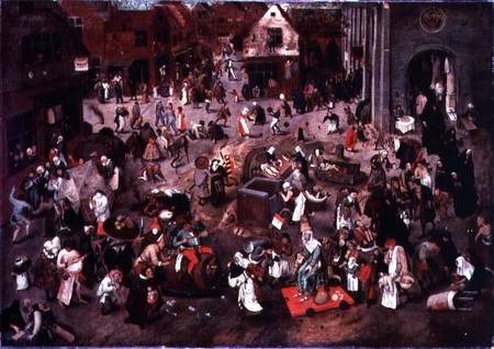 The Clash between Careme and Mardi-Gras from Pieter Brueghel the Younger