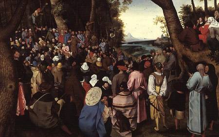St. John the Baptist Preaching (panel) from Pieter Brueghel the Younger