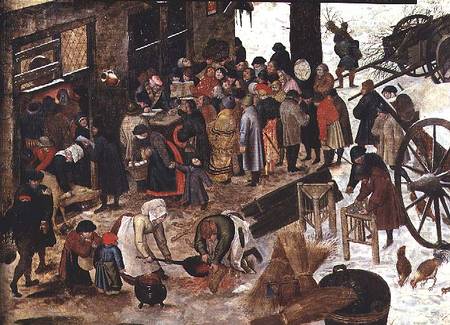 The Payment of the Tithe, or The Census at Bethlehem, detail from Pieter Brueghel the Younger