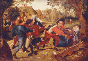 Raufende Kartenspieler from Pieter Brueghel the Younger