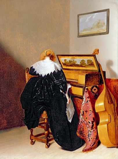 Lady seated by a Virginal from Pieter Codde