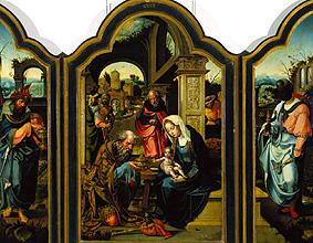 Triptych with the adoration of the kings from Pieter Coecke van Aelst