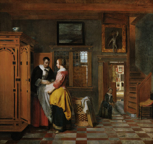 Interior with Women beside a Linen Chest from Pieter de Hooch
