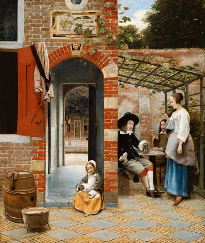 The Courtyard of a House in Delft from Pieter de Hooch