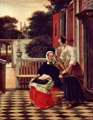 Lady and maid from Pieter de Hooch