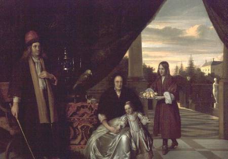 Family Portrait on a Terrace from Pieter de Hooch