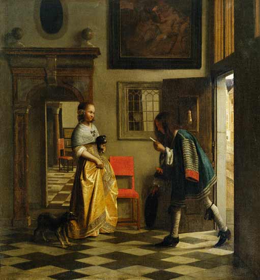 The Messenger from Pieter de Hooch
