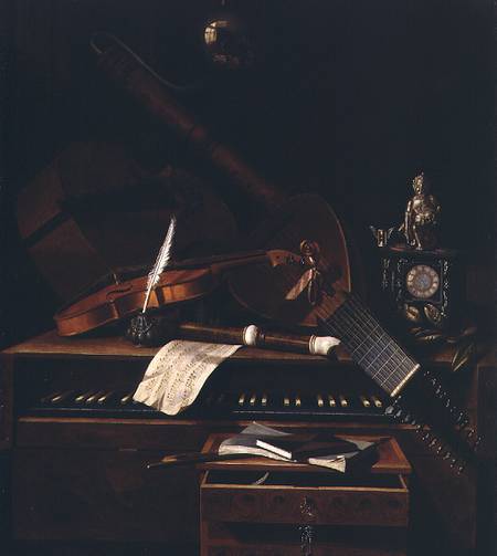 Still life with musical instruments from Pieter Gerritsz. van Roestraten