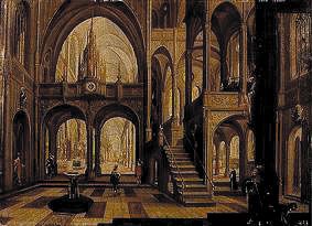 Interior of a Gothic church from Pieter Neefs d.Ä. (Umkreis)