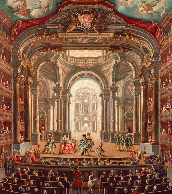 The Teatro Reale in Turin from Pietro Domenico Oliviero