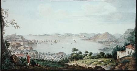 View of the Italian coast from near Puzzoli, plate 26 from Campi Phlegraei: Observations of the Volc from Pietro Fabris