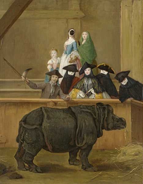 Exhibition of a Rhinoceros at Venice from Pietro Longhi