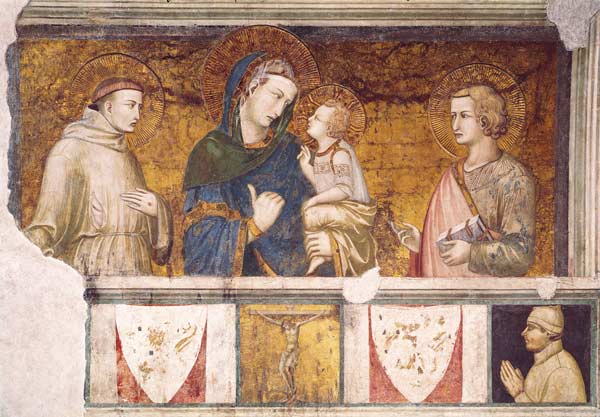Virgin and Child with St. Francis and St. John the Evangelist from Pietro Lorenzetti