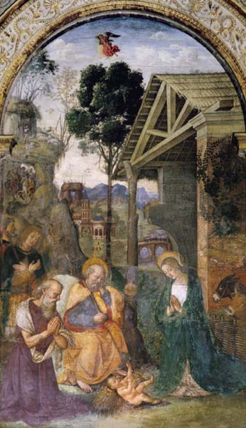 Pinturicchio / Adoration of the child from Pinturicchio